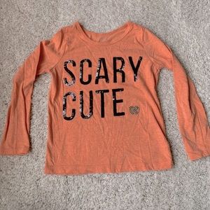 🎆🎇3for$9 “Scary Cute” Halloween long-sleeve girls shirt, size 7, Carters,